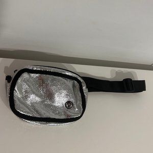 Ivivva Metallic Silver Crossbody Belt Bag